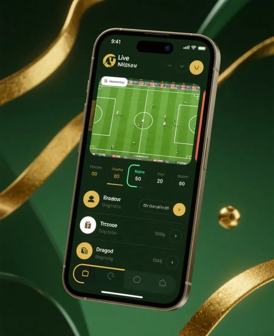 世界盃手機 App 下載與流動操作介面示意圖